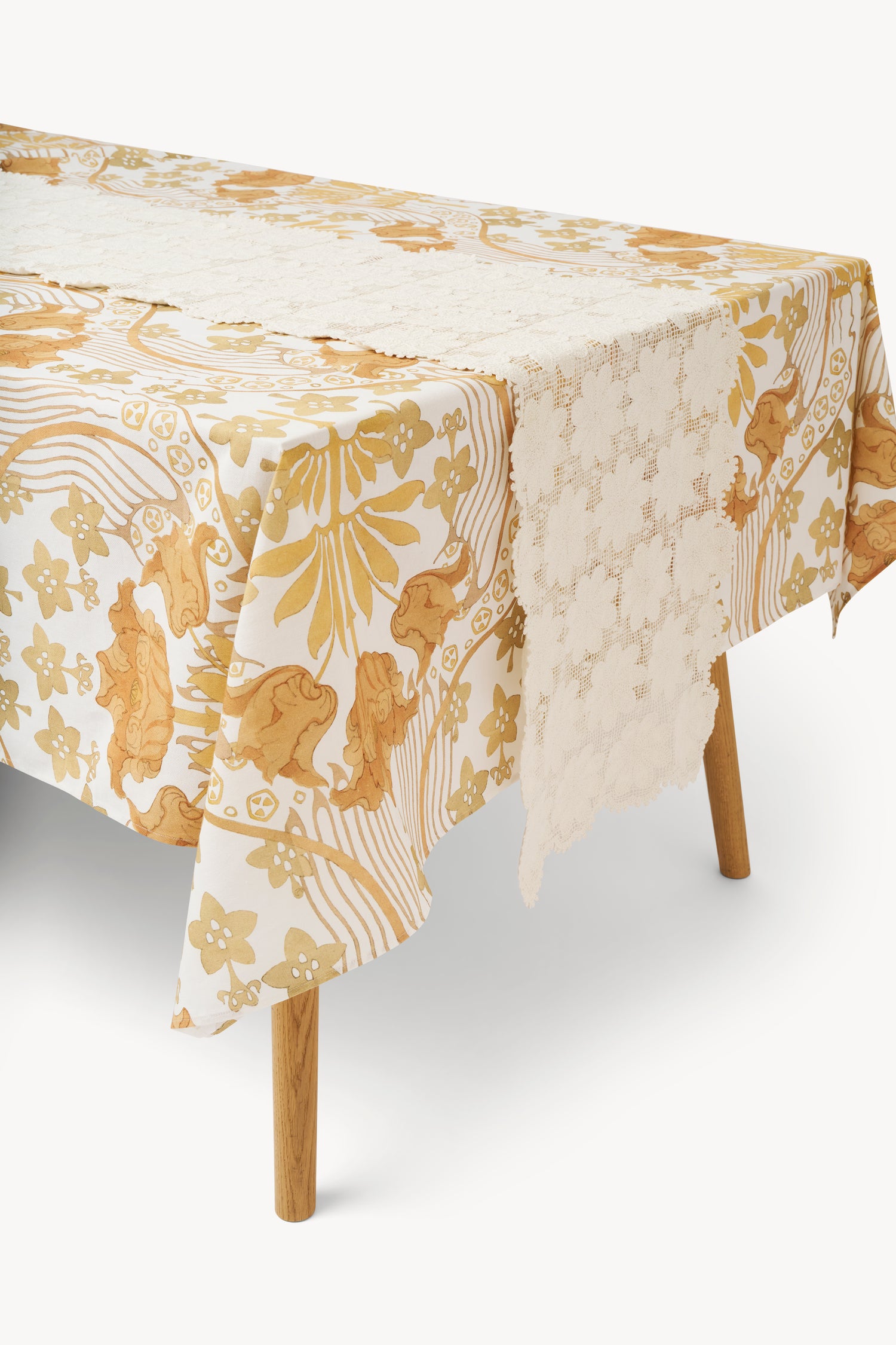 The Annika crafted crochet lace table runner