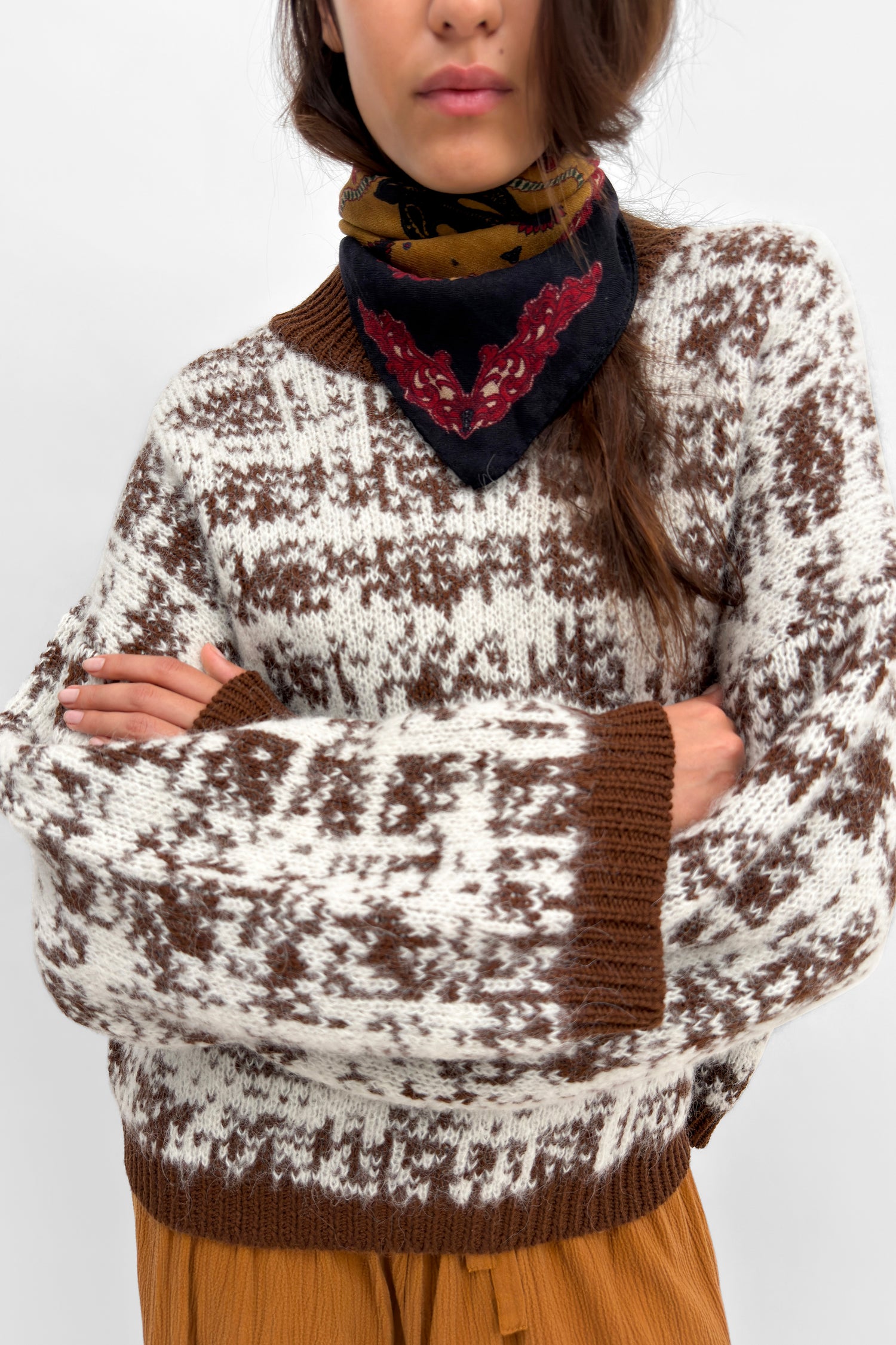 The small Hank wool scarf