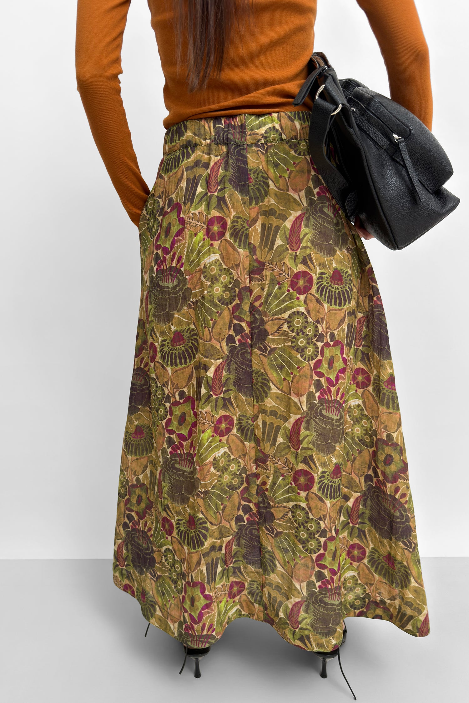 The Marla poplin maxi skirt