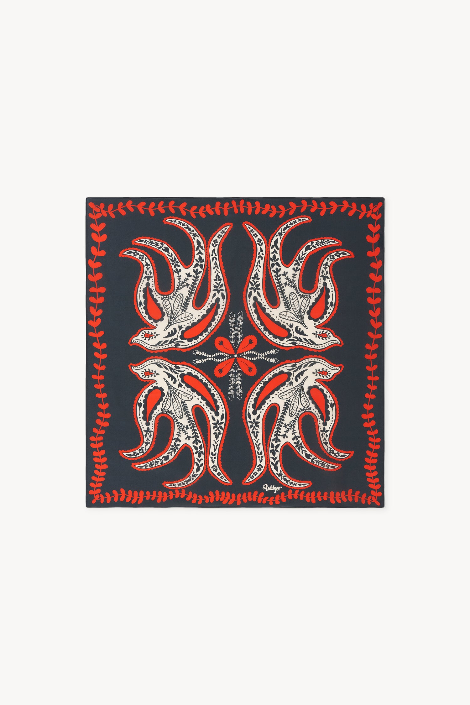 The Four Swallow silk scarf