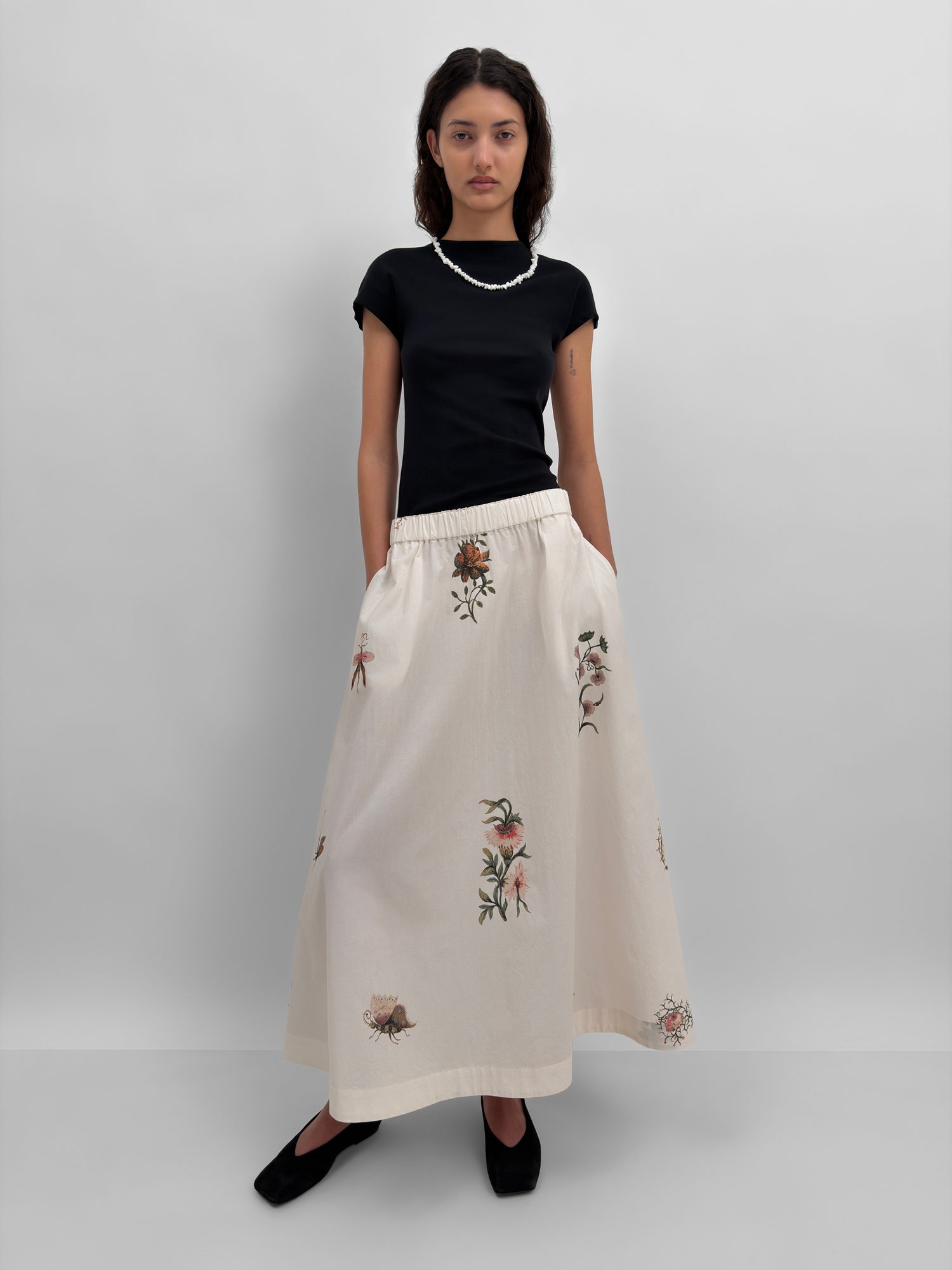 The Marla poplin maxi skirt in Duchess
