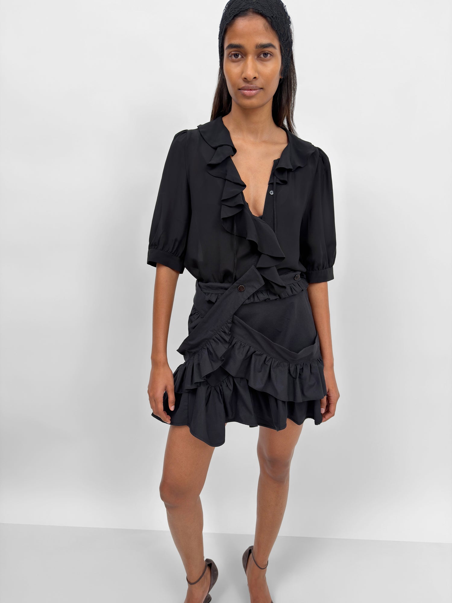 The Alvy frill apron skirt