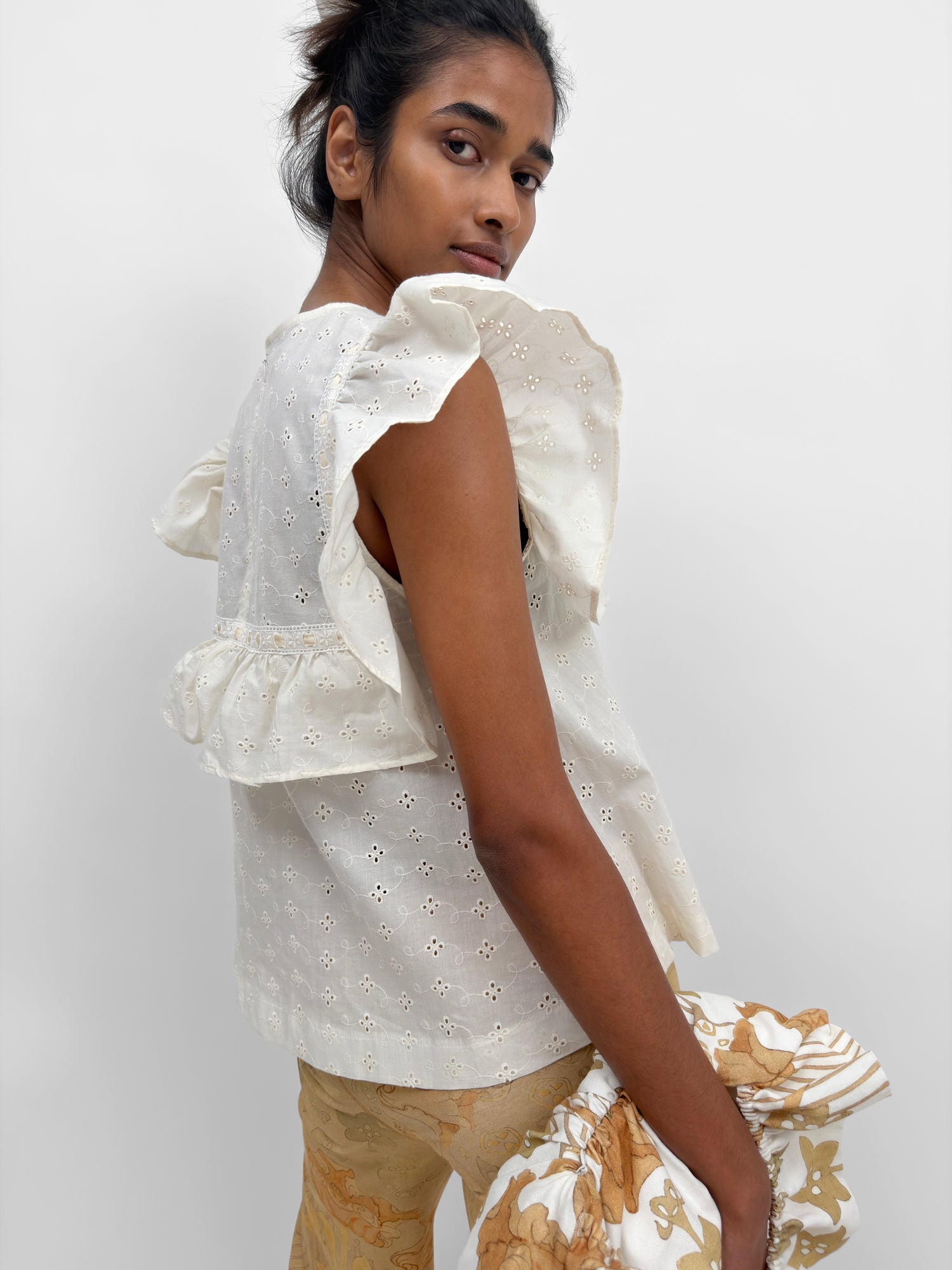 The Enid frill-trimmed top