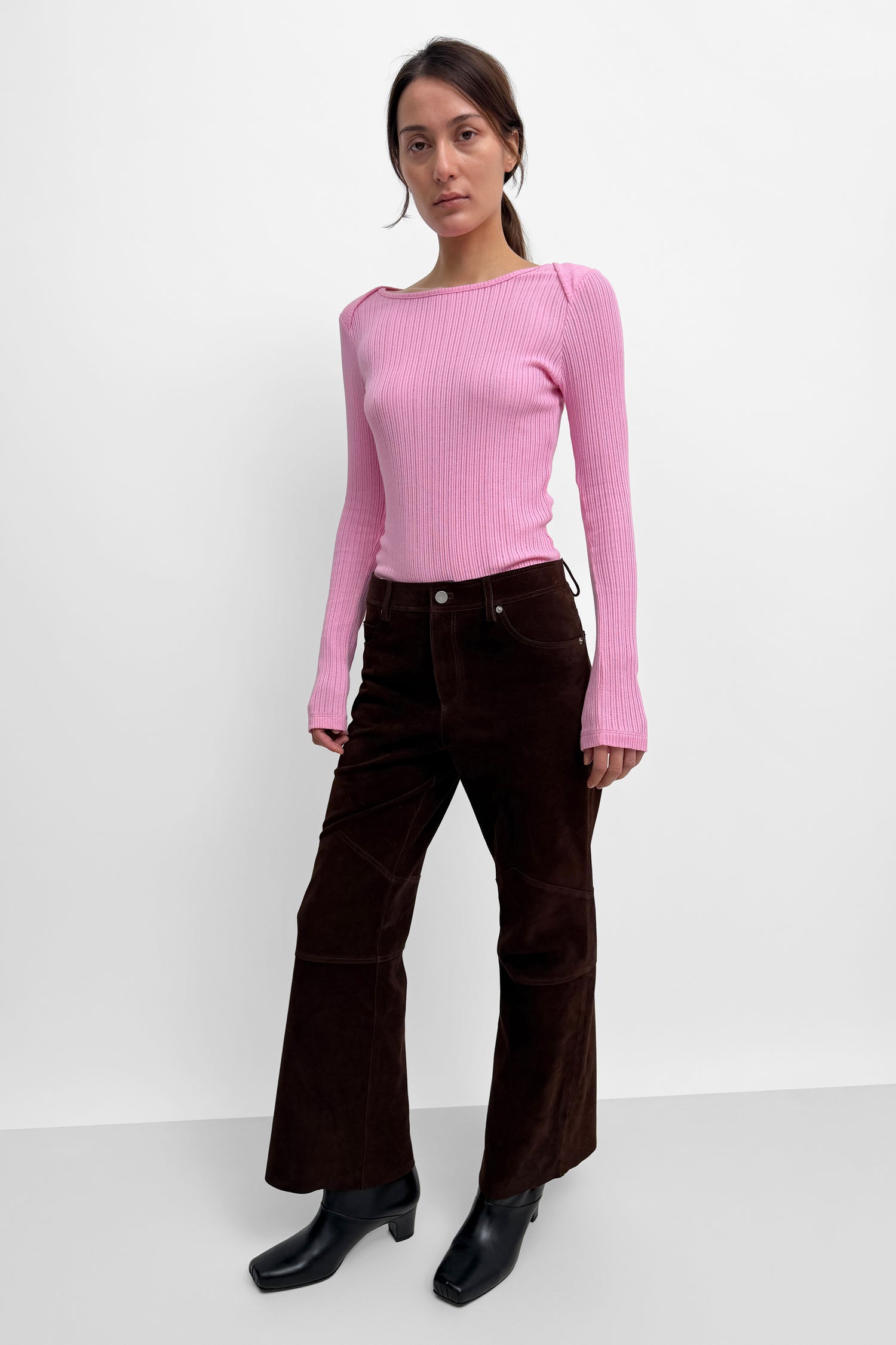 The Genevieve pointelle longsleeve tee