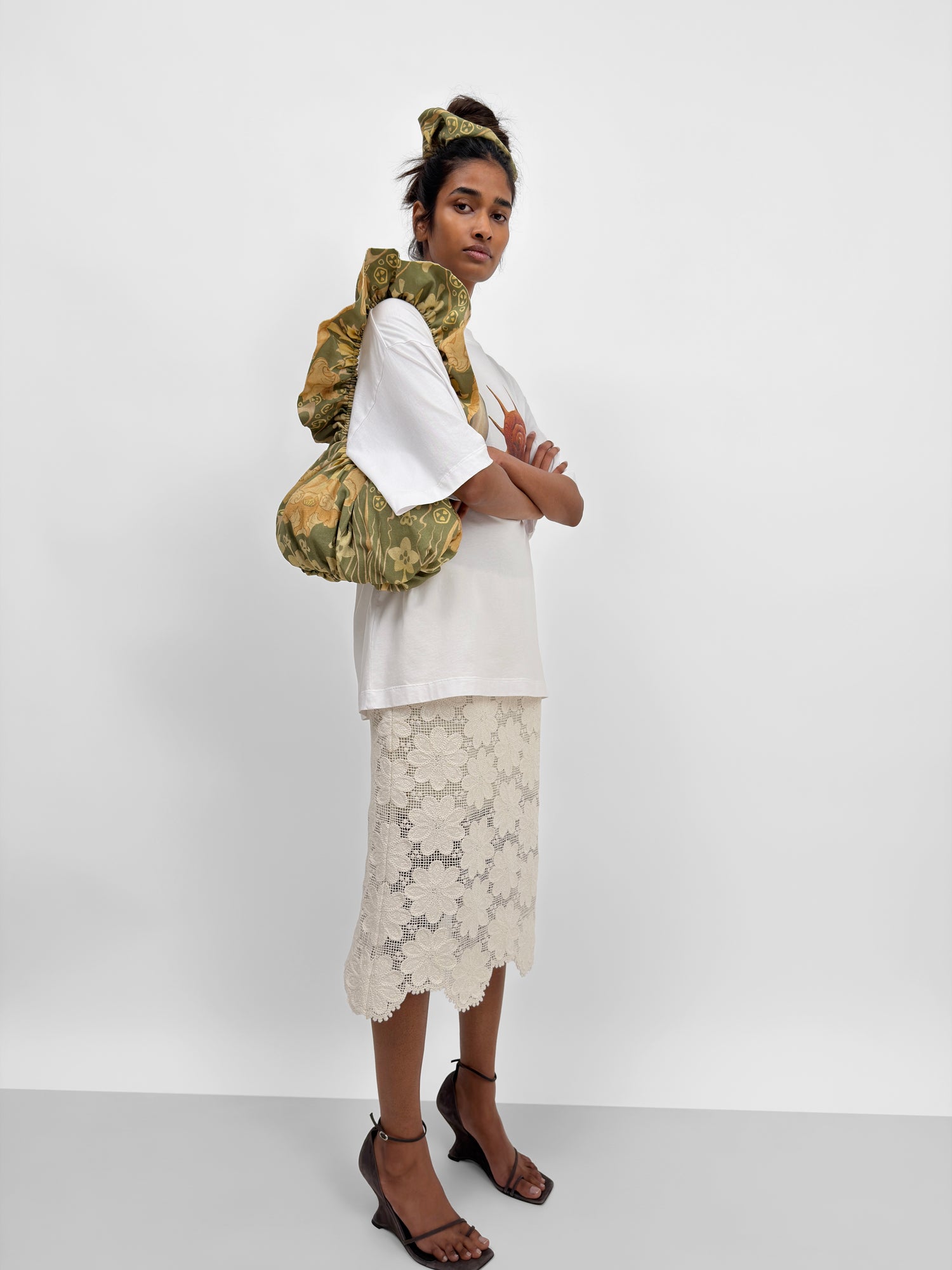 The Lisette crafted crochet pencil skirt
