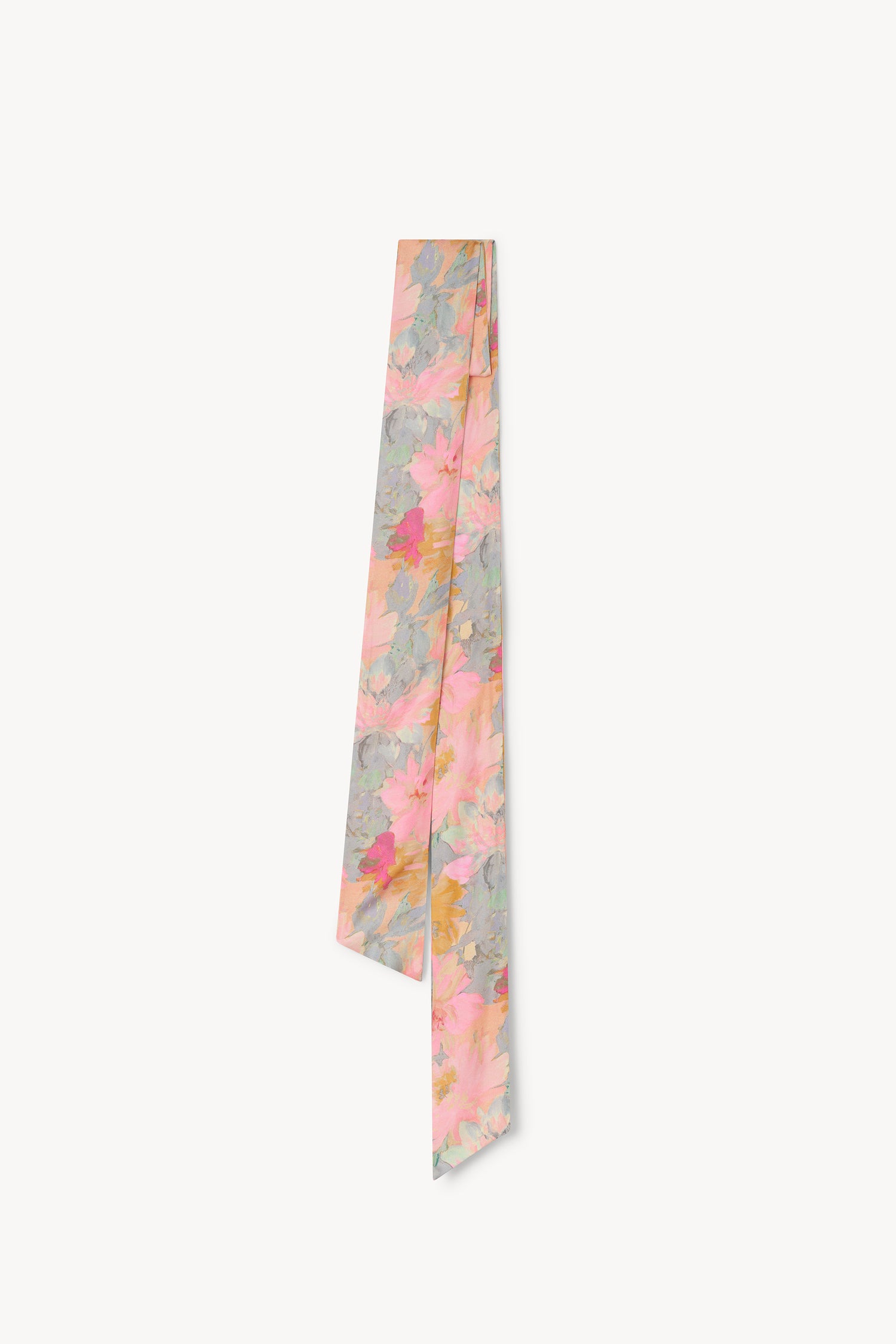 The Luna shiny scarf in Floral Paint print