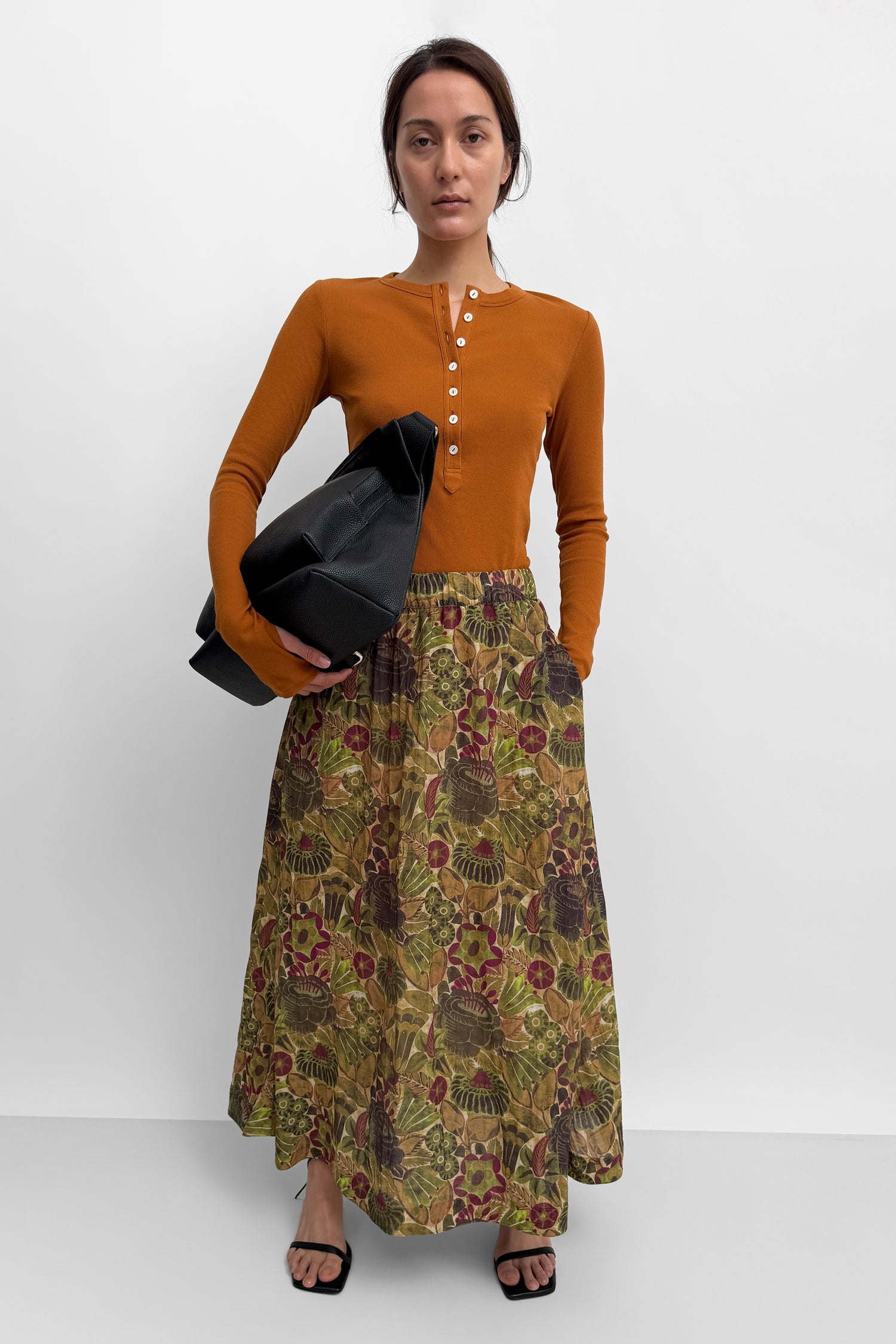 The Marla poplin maxi skirt