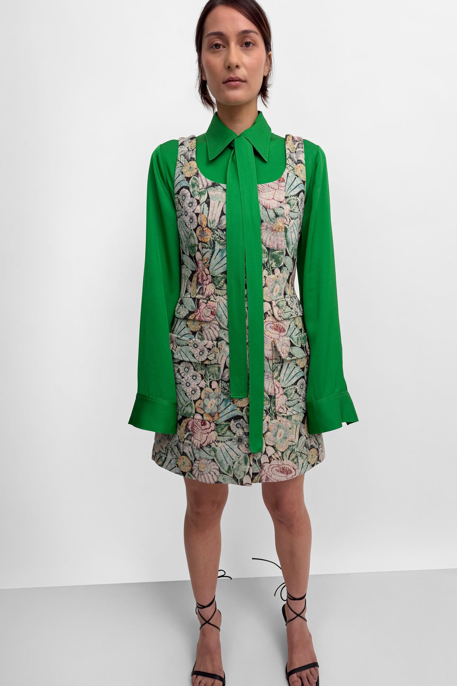 The Nana jacquard vest minidress