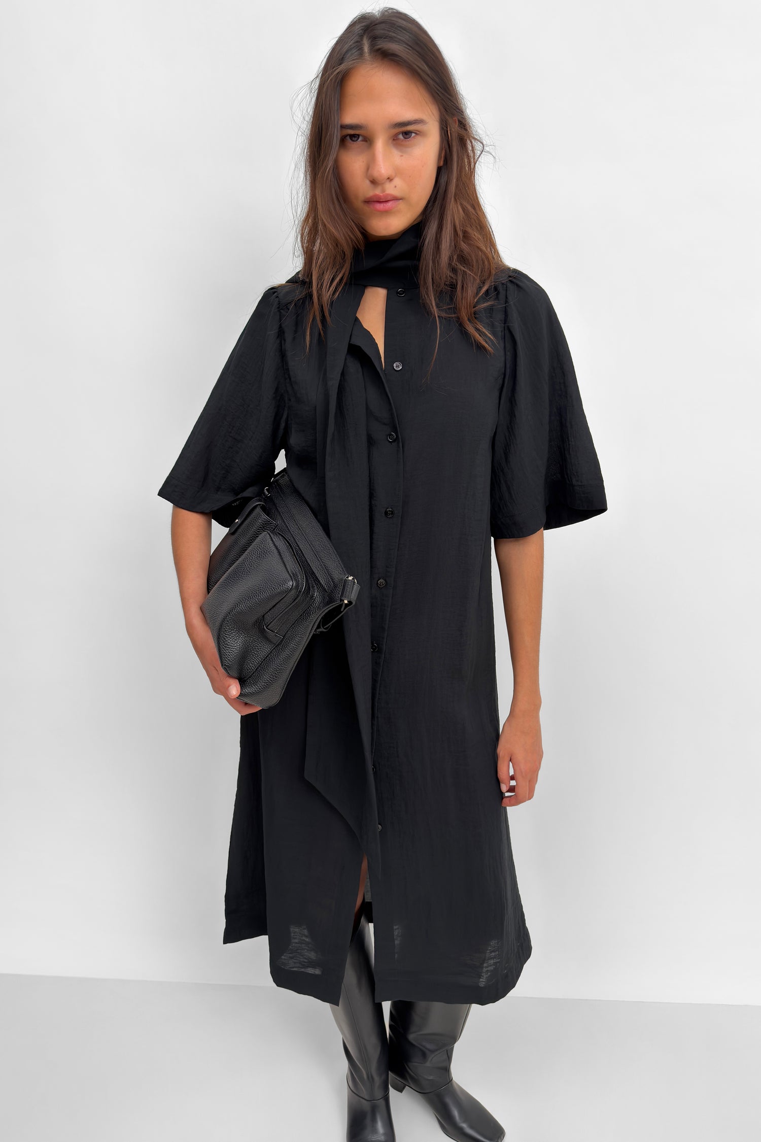 The Adela airy scarf dress