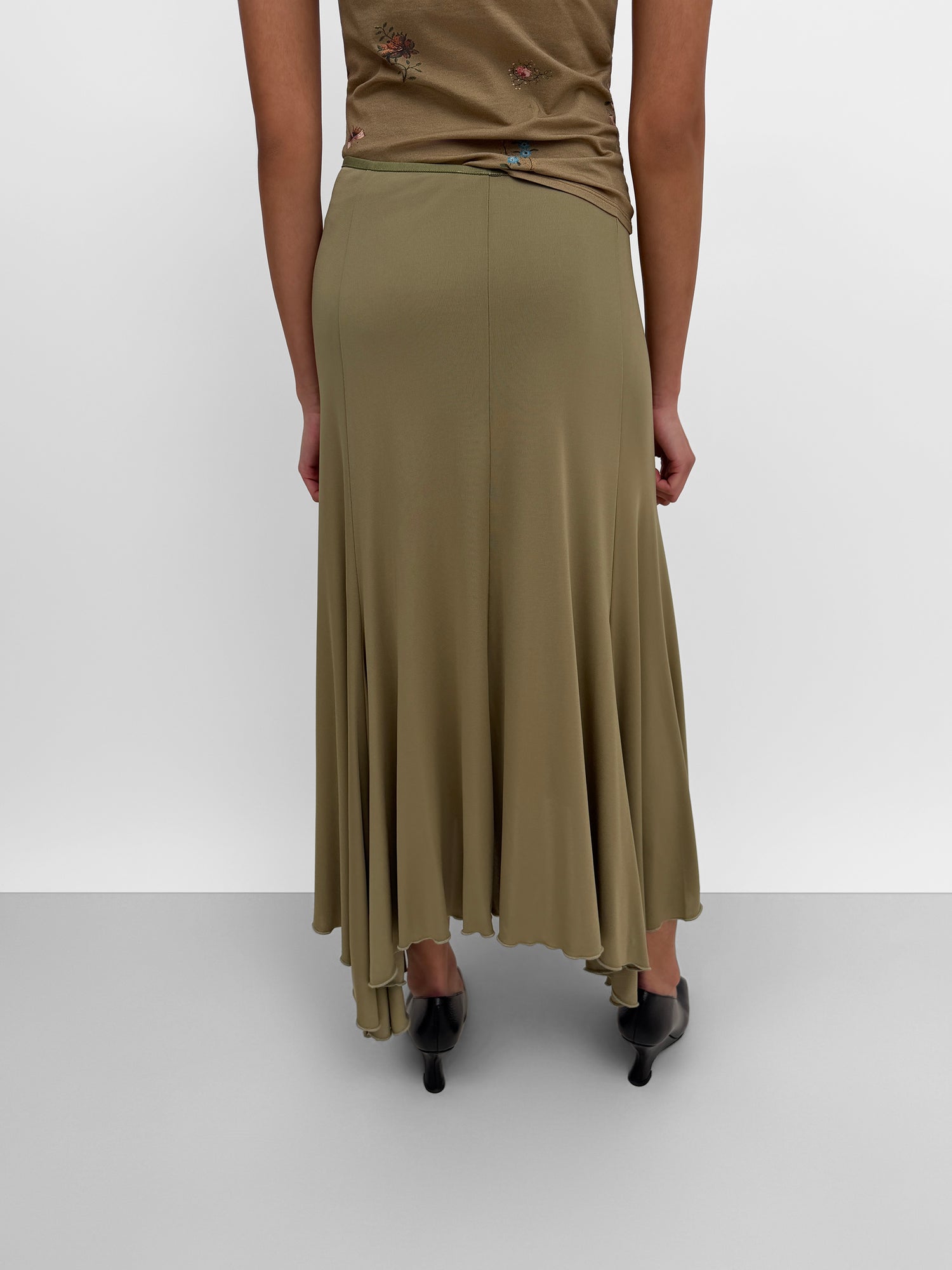 The Sasha bias cut tricot skirt